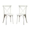 2-Pack Resin X-Back Chair, Dining Chair Furniture 2-Pack, Modern Farmhouse Cross Back Chair for Kitchen,Lime Wash